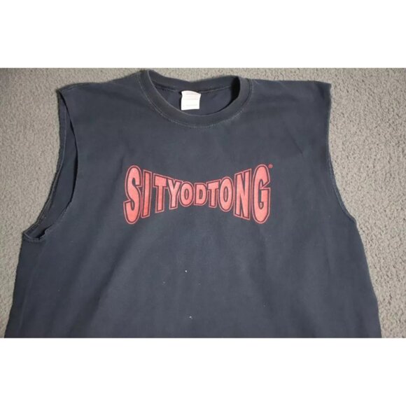 VTG Gildan Ultra Cotton Tank Top Shirt Mens XL Black UFC Muay Thai MMA Graphic - Picture 2 of 10